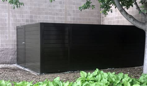 metal frame trash enclosure cad|aluminum dumpster enclosures.